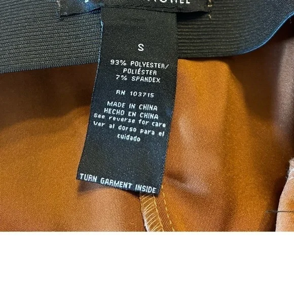 Zac & Rachel Faux Suede Stretch Pants Size S Color Chestnut - Picture 3 of 3